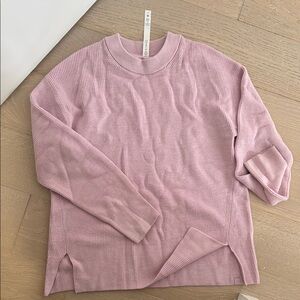 Lululemon Pink Ribbed Long Sleeve Sweater